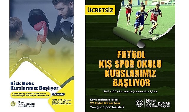 Buca’da Ücretsiz Kick Boks ve Futbol Kurslarıyla Çocuklar İçin Yeni Dönem Başladı