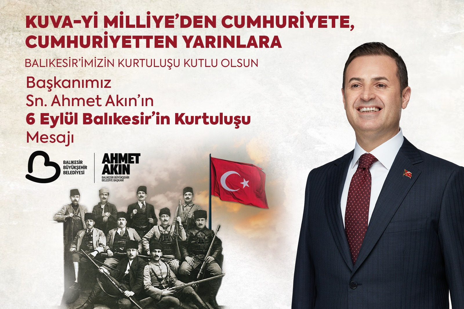 Başkan Akın, Balıkesir’in kurtuluşunun 103’üncü yıldönümünü kutladı