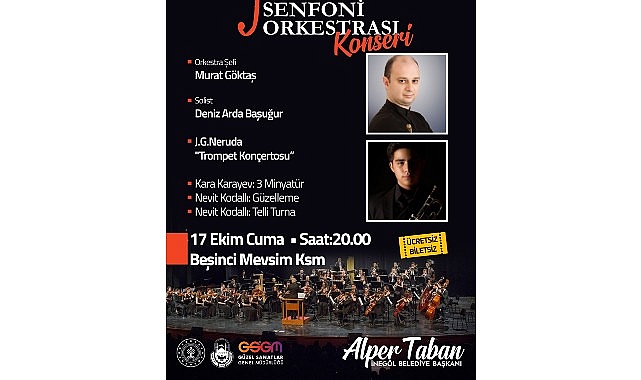 İnegöl’de Ücretsiz Konser: Bursa Bölge Devlet Senfoni Orkestrası Sahnesinde
