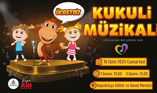 Kukuli Müzikali Kapadokya’da Kapısı Ücretsiz: Nevşehirli Çocuklar ve Aileleri İçin Şenlik