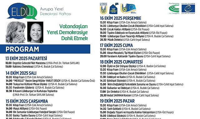 Lüleburgaz’da Avrupa Yerel Demokrasi Haftası Programı: 13-25 Ekim Etkinlikleri