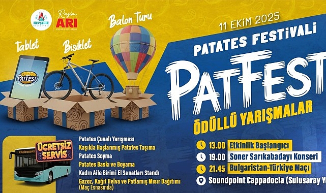 PATFEST: Nevşehir’de Patatesin Renkli ve Heyecan Dolu Buluşması