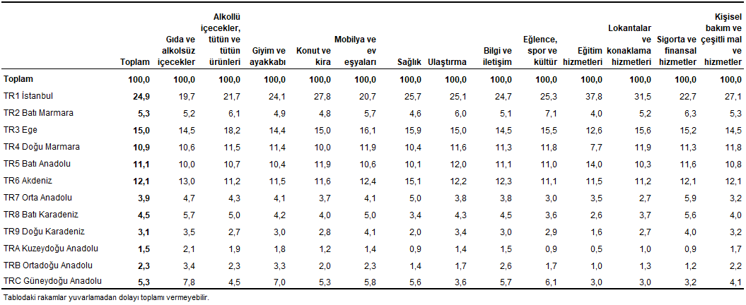 Türkiye Geneli Tüketim Harcamaları ve Bölgesel Dağılımına Yönelik Entegrasyonlu Veri Seti Analizi (2024)