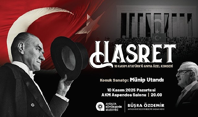 10 Kasım Atatürk’ü Anma Konseri ile Anlamlı Bir Akşam Antalya’da