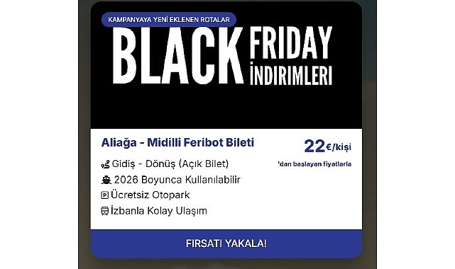 Aliağa–Midilli Feribot Seferlerinde Biletlerde Esnek Kullanım ve Ücretsiz Otopark