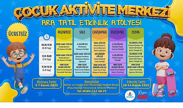 Ara Tatil Çocuk Etkinlikleri: Nevşehir’de Yaratıcı Atölyeler ve Anne-Çocuk Programları