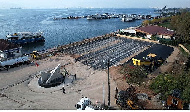 Başiskele Kavşağı Koridor Projesiyle Deniz Ulaştırması İçin Otopark Düzenlemesi %85 İlerledi