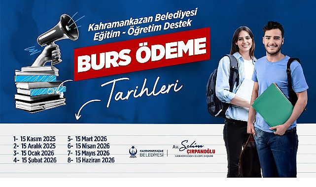 Kahramankazan’da Üniversite Burs Ödemeleri 8 Ay Boyunca Her Ayın 15’inde Yapılacak