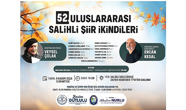 Salihli Şiir İkindi: Dionysos Ödülleri ve Ücretsiz Servislerle Edebiyat Rüzgârı