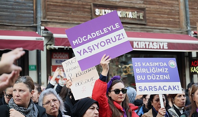 Bursa’da Kadına Yönelik Şiddete Karşı Uluslararası Mücadele Günü İçin Binlerce Kadın Sokaklarda