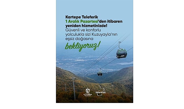 Derbent ile Kuzuyayla Arasındaki Kartepe Teleferik Bakımı Tamamlandı ve Hizmete Yeniden Başladı