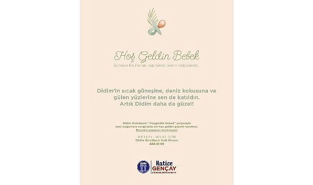 Didim Belediyesi’nin Hoş Geldin Bebek Programı: Sevgiyle Eve Taşınan Hediye Paketleri