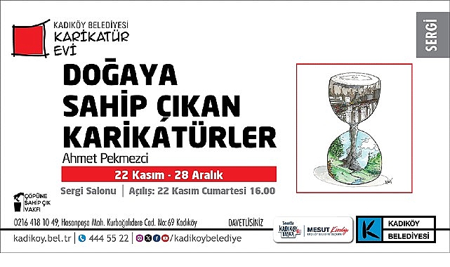 Doğaya Sahip Çıkan Karikatürler: Ahmet Pekmezci’nin Sürdürülebilirlik Temalı Sergisi Kadıköy’de