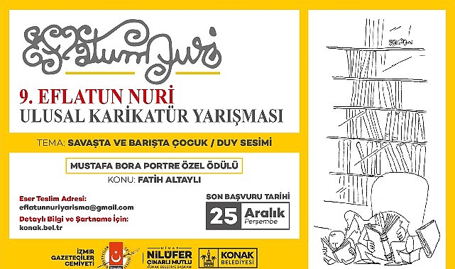 Eflatun Nuri Ulusal Karikatür Yarışması: Savaşta ve Barışta Çocuk temasıyla başvuru dönemi