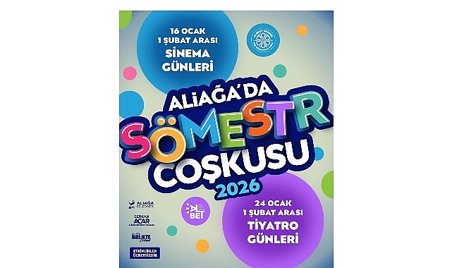 Aliağa Belediyesi Yarıyıl Tatilinde Ücretsiz Sinema ve Tiyatro Keyfi