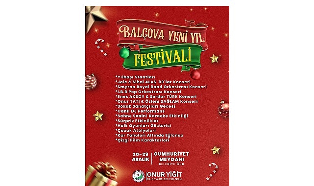 Balçova’da Yeni Yıl Coşkusu: 10 Gün Boyunca Cumhuriyet Meydanı’nda Ücretsiz Festivaller