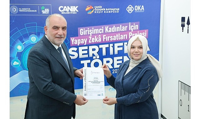 Canik’te Kadınlar İçin Yapay Zeka ve Girişimcilik Sertifika Töreni Heyecanı