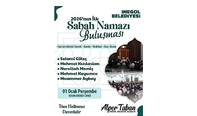 İnegöl’de 2026 Yılının İlk Sabah Namazı: Kasım Efendi Camisi’nde Buluşma