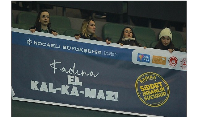 Kocaelispor-Antalyaspor Maçında Kadına Şiddete Karşı Görsel ve Video Destekleri