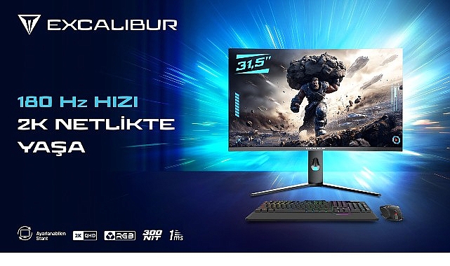 Excalibur 31.5” 2K: Sınıfının Ötesinde Yüksek Performans ve Ergonomi