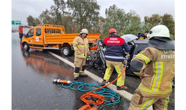 İzmir Çevre Yolu Uzundere’de 4 Araçlı Zincirleme Kazada Yanjun Sun’un Kurtarılması