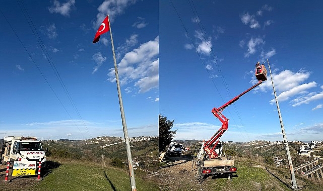 İzmit’te Bayrak Yenileme Hareketi: Talep Üzerine Ekipler Hızla Müdahale Etti