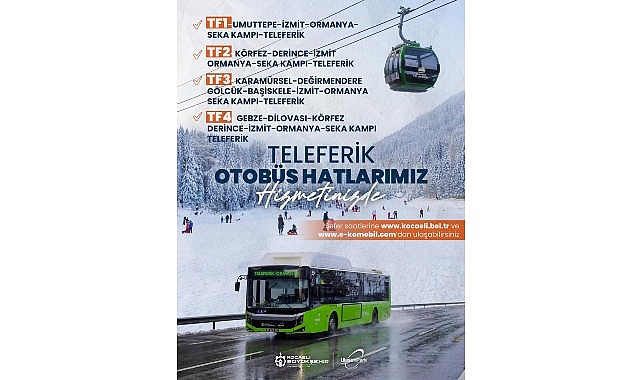 Kartepe Teleferik’e Ulaşım: 4 Yeni Otobüs Hattı ile Erişim Artıyor