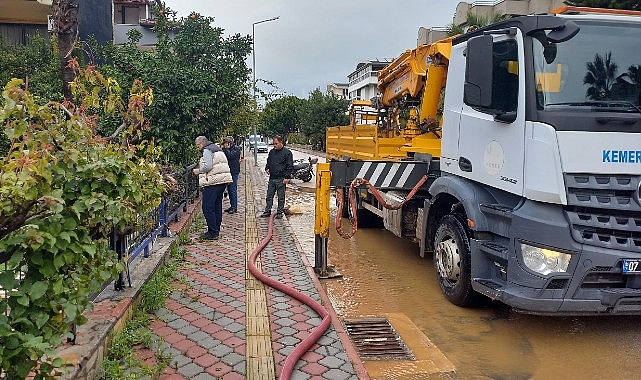 Kemer’de Sağanakta Ekipler Sahada: Başkan Topaloğlu Anında Koordine Etti