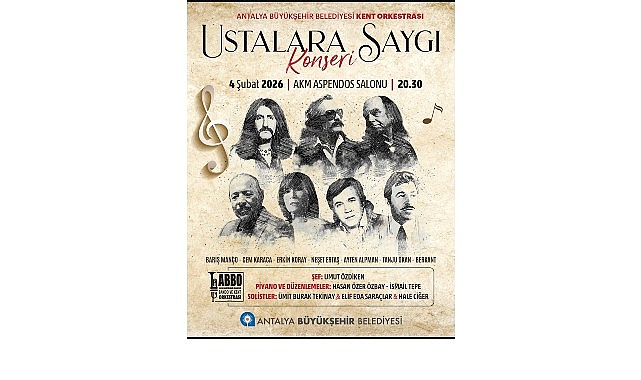 Ustalara Saygı: Antalya’da Barış Manço ve sevgili Türk Müziği şarkılarına özel gece