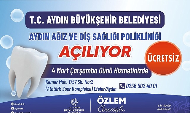 Aydın Merkezde Ücretsiz Ağız ve Diş Sağlığı Polikliniği Hizmete Başladı