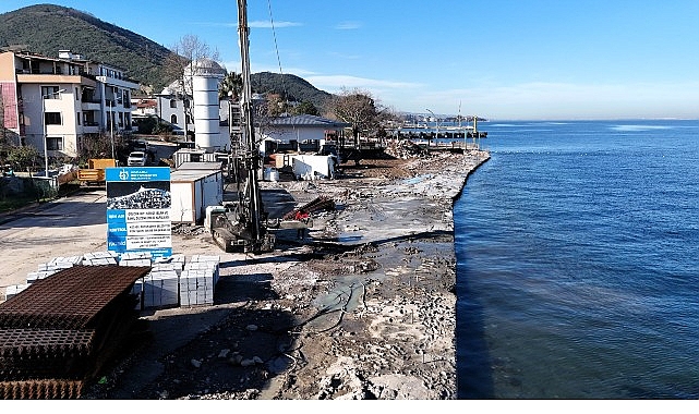 Gölcük Ulaşlı Sahilinde 550 Metre Dalga Kırıcı Set ve Jet Grout Kolonlarla Deniz Taşkınlarına Karşı Dayanıklılık Artırılıyor