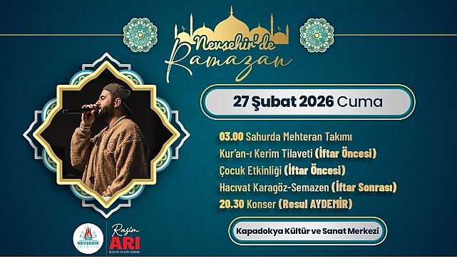 Nevşehir Belediyesi Ramazan Programı: Çocuklar ve Yetişkinler İçin Zengin Kültür-Sanat Akışı