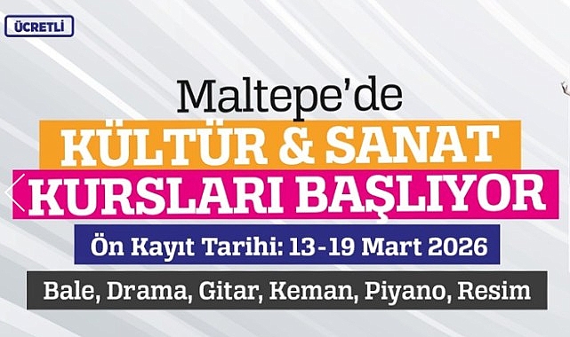 Maltepe’de Yeni Kültür ve Sanat Kursları İçin Ön Kayıt Başladı
