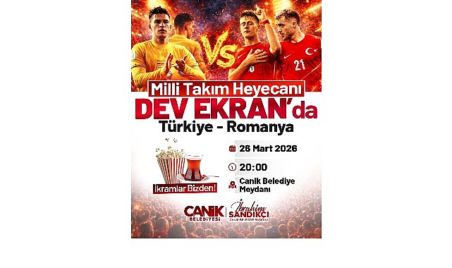 Canik’te Dev Ekranda Türkiye-Romanya Dünya Kupası Yolculuğu için Buluşma