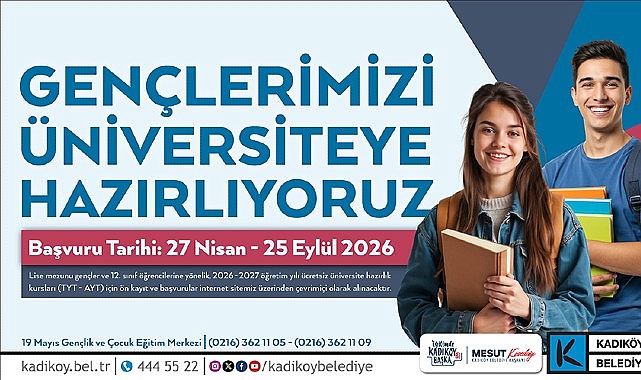 Kadıköy Belediyesi Ücretsiz Üniversite Hazırlık Kursu İçin Kayıtlar Başladı