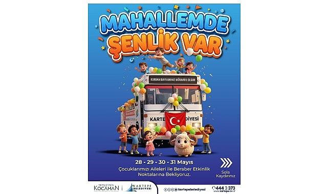 Kartepe’nin Bayram Otobüsü: Çocuklar İçin Gün Boyu Neşeli Roteler ve Sürpriz Hediyeler