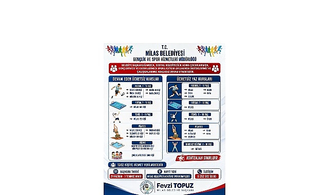 Milas’ta Ücretsiz Spor Kurslarıyla Sağlıklı Yaşamı Destekliyoruz
