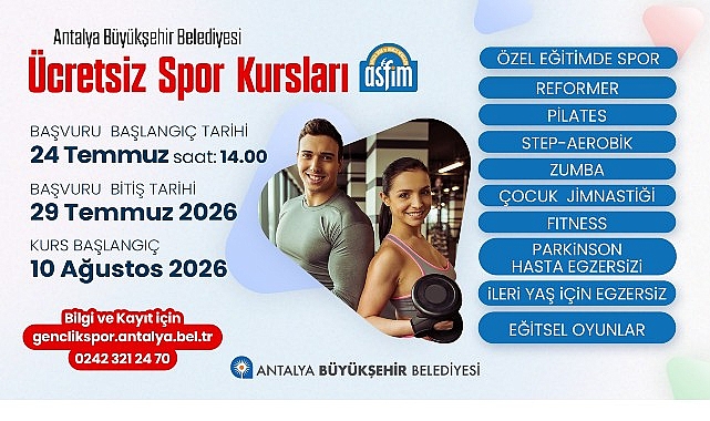 ASFİM’de Yeni Dönem: Ücretsiz Spor Eğitimleri Başlıyor ve Kayıtlar Açık