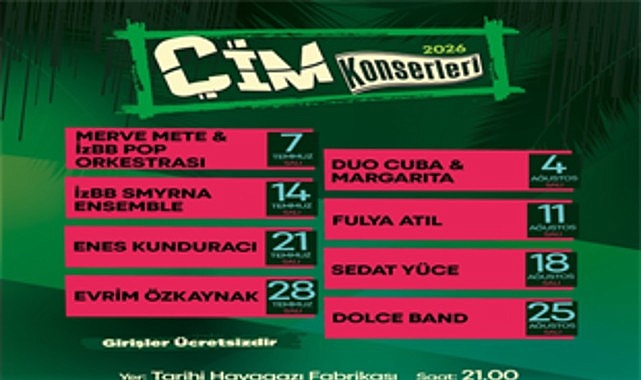 Çim Konserleri 2024: İzmir’de Ücretsiz Yaz Müziği Şenliği