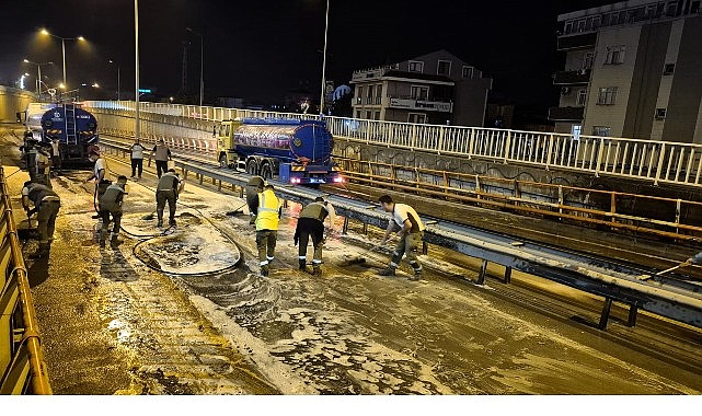 Gebze Eskihisar Alt Geçidi’nde Gece Bakım Seferberliği