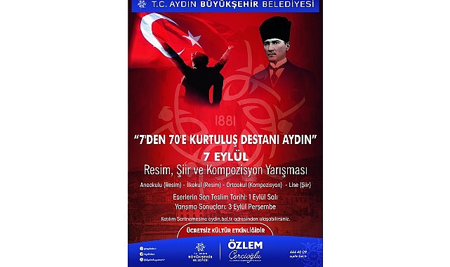 7’den 70’e Kurtuluş Destanı: Aydın’da Ödüllü Sanat Yarışması Başvuruları Başladı