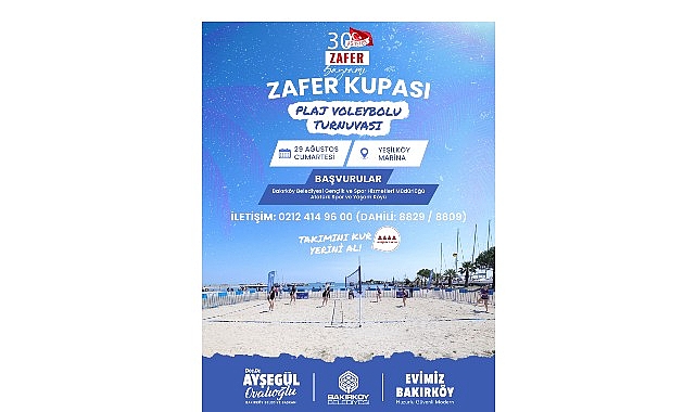 Bakırköy’de Zafer Bayramı Coşkusu: Plaj Voleybolu Turnuvası ve Türkü Akbayram Konseri