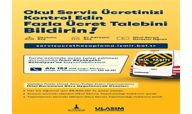 İzmir’de Okul Servis Ücretlerinde Yeni Yaptırımlar ve Tarife Uygulamaları