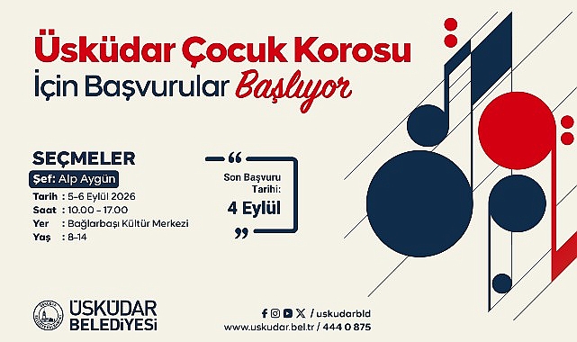 Üsküdar Çocuk Korosu İçin Yeni Sesler 2026–2027 Sezonu Seçmeleri Başlıyor
