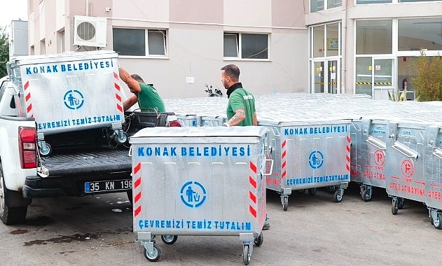 Konak Belediyesi’nden temizlik hamlesi: 200 yeni çöp konteyneri sahada